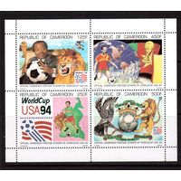 Камерун-1994,(Мих.1210-1213)  **  Спорт, ЧМ по футболу,