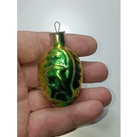 Ёлочная игрушка  -  Серп и молот . СССР  . Стекло .