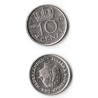 10 центов Нидерланды 1976 года