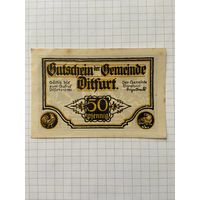 50 пфенигов (нотгельды) г. Германия.-2912