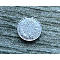Werty71 Каймановы острова 5 центов 2008 криветка Королева в годах