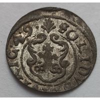 Рыжскi Кiрмаш! Солид 1649, Рига, Кристина. Остатки блеска