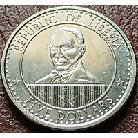 Либерия 5 долларов, 2022    ( 1-4-3 )