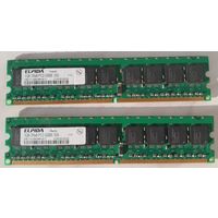 Оперативная память DDR2 Elpida 2Rx8 PC2-5300E-555 1GB