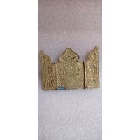 МЕДНОЛИТАЯ ИКОНА  СКЛАДЕНЬ  НИКОЛАЙ ЧУДОТВОРЕЦ . Распродажа Коллекции !!! .Экспресс  Аукцион  с рубля без МПЦ и прочего  .Много лотов в продаже .