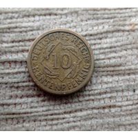 Werty71 Германия 10 рентенпфеннигов 1924 А пфеннигов Веймар