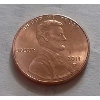1 цент, США 2011 D
