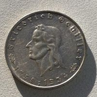 2 марки 1934 год Шиллер Германия