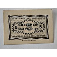 1916 год 5  пфеннигов     Германия