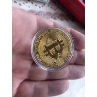 Монета Биткоин памятная сувенирная