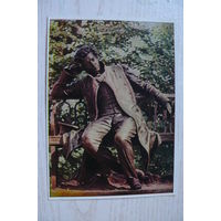 Шагин И. (фото), г. Пушкин, Памятник А.С. Пушкину; 1949, чистая.