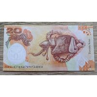 Werty71 Папуа-Новая Гвинея 20 кина 2008 UNC банкнота 35 лет банку