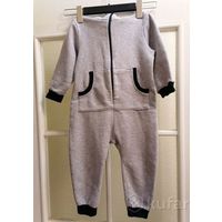 Детский теплый комбинезон на флисе до 2-3-х лет