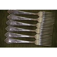 Вилки мельхиоровые  6 шт.  ( 17,5 см ) А 2