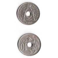 10 сантимов Бельгия 1923 года