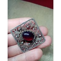 С рубля без мц. брошь "ромб", 3.5х.3.5см. коробочка 60 копеек