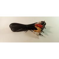 Кабели RCA (тюльпаны) тройка  для передачи видео и аудиосигнала