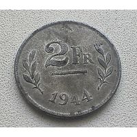 Бельгия 2 франка, 1944  6-3-50