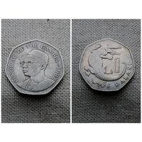 Гамбия 1 даласи 1987/крокодил /FA