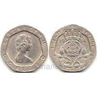 Великобритания 20 пенсов 1984, 1990 - на выбор
