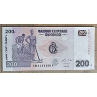 Конго (ДР) 200 франков 2013 г., P:99с, надпись на реверсе см. в описании