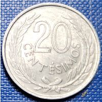 Уругвай 20 сентесимо 1965 г.