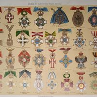 Orden 2. Литография Германия. Гравюра середина 19века 30x24см. РАСПРОДАЖА КОЛЛЕКЦИИ.