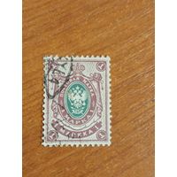 1901 Россия Великое княжество Финляндское типография зуб 14 1/4 на 14 герб (2-15)