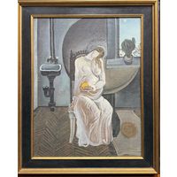 Скрипниченко Г.С "Чаканне", 1967г. ДВП, масло. Размер 59х46 см.