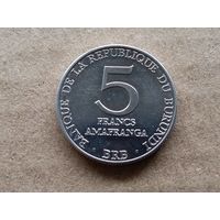 Бурунди 5 франков, 1980г. (U-D-98)