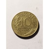 Франция 10 сантим 1990