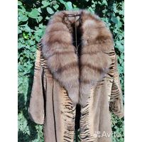 PHIARALAND". ЖАКЕТ. СТИЛЬ "КИМОНО". МЕХ НАТУРАЛЬНЫЙ: НОРКА И БАРГУЗИНСКИЙ СОБОЛЬ!