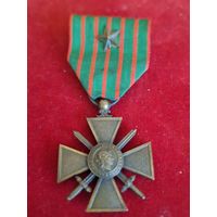 Военный крест периода Первой мировой Франция С рубля