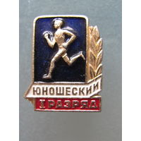 Значок "I юношеский разряд по бегу".