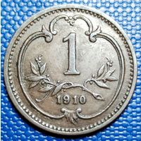Австрия 1 геллер 1910 г.
