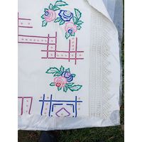 Простынь лен новое вышивка