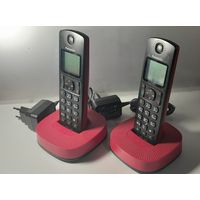 Радио телефон PANASONIC, рабочий, 2 трубки