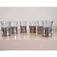 Подстаканники Чайка СССР 6 штук лотом