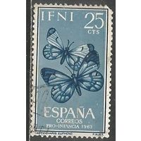 Ифни. Бабочка. 1963г. Mi#224.