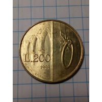 200 лир Сан-Марино 1993 год