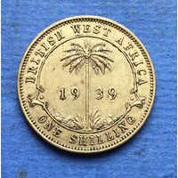 Британская Западная Африка колония 1 шиллинг 1939 Георг VI