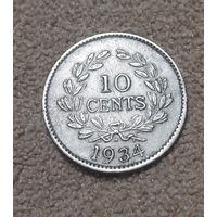 Саравак 10 центов, 1934 Чарльз Вайнер Брук
