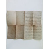 С рубля. Документ. Большой формат. Нотариально заверенная купчая на землю. Гербовая бумага. Мстиславль 1909г. Российская империя. Оригинал. м