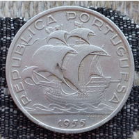 Португалия 10 эскудо 1955 года. Серебро! Сторгуй за свою цену, предложи обмен! S55
