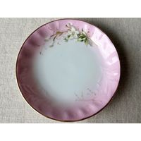 Розетка блюдце фарфор Гарднер роспись 10см клеймо