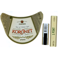 Этикетка пива KORONET Lager Лидский ПЗ Т843