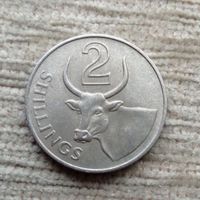 Werty71 Гамбия 2 шиллинга 1966 африканский домашний бык