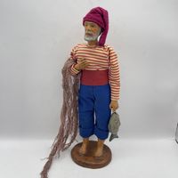 Статуэтка глиняная ручной работы Рыбак. Франция. 3743