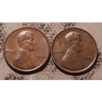 1 цент 1972 D + P СШA