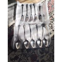 Старинный набор 19 в. Клейма серебрение 900 проба. АЛЬПАКА.